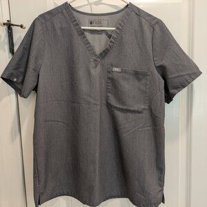 FIGS Graphite Catarina- One-Pocket Scrub Top EUC size L